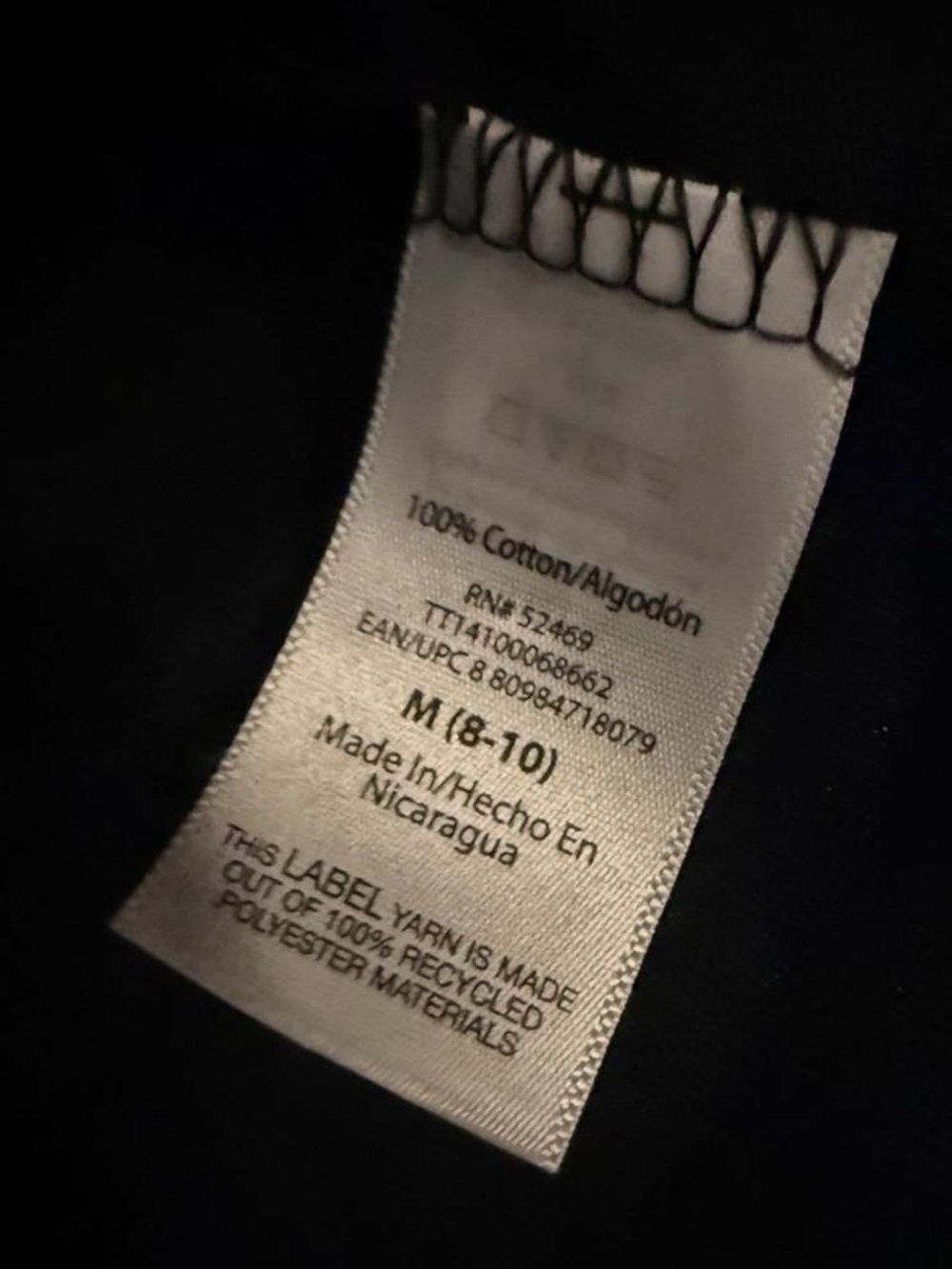 Time and Tru Black V-Neck Short Sleeve Tee - Picture 3 of 4